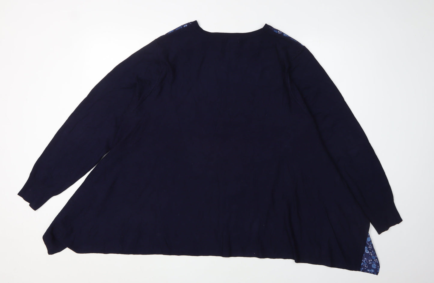 Monsoon Women's Blue Floral Pullover Jumper Size 20