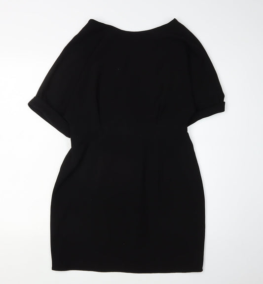 Elegant Women's Black Shift Dress - Size 12 Formal Wear