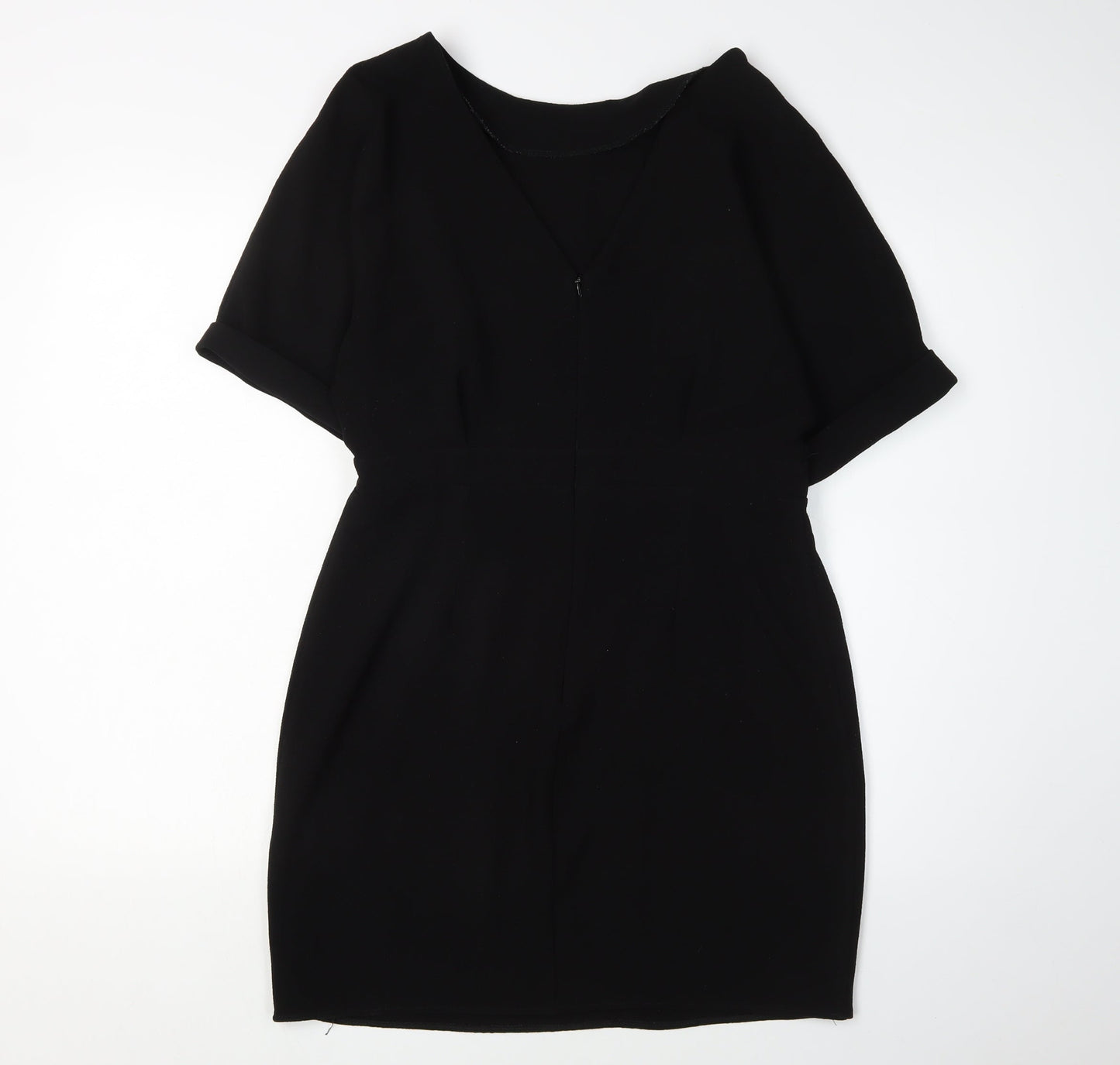 Elegant Women's Black Shift Dress - Size 12 Formal Wear