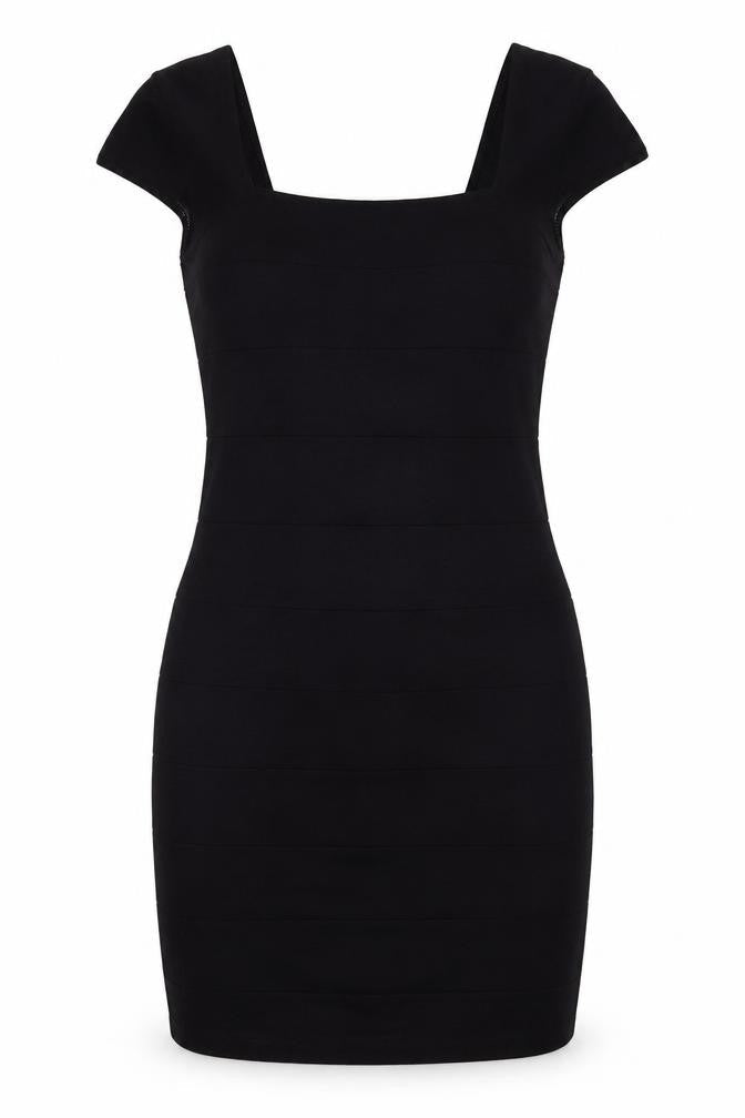 H&M Women's Black Bodycon Mini Dress - Size 12
