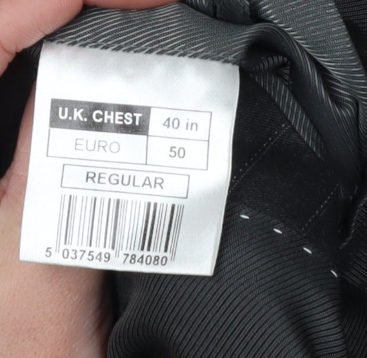 KJ Men's Black Regular Fit Blazer 40R