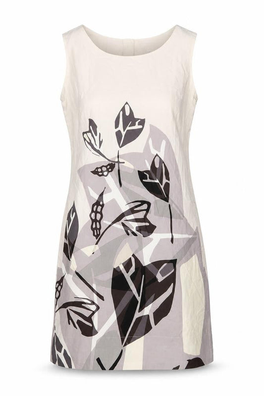 H&M Women's Beige Floral Shift Dress Size 6