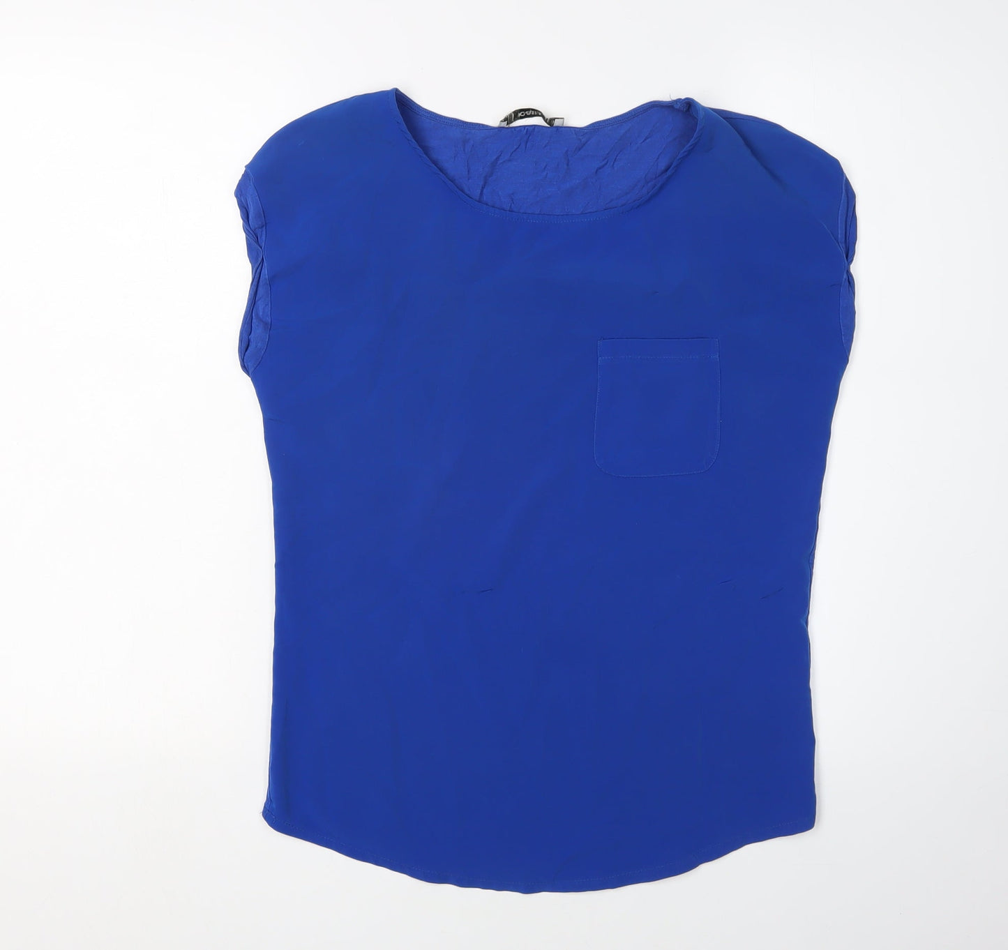 Oasis Womens Blue Sleeveless Lightweight Blouse - S