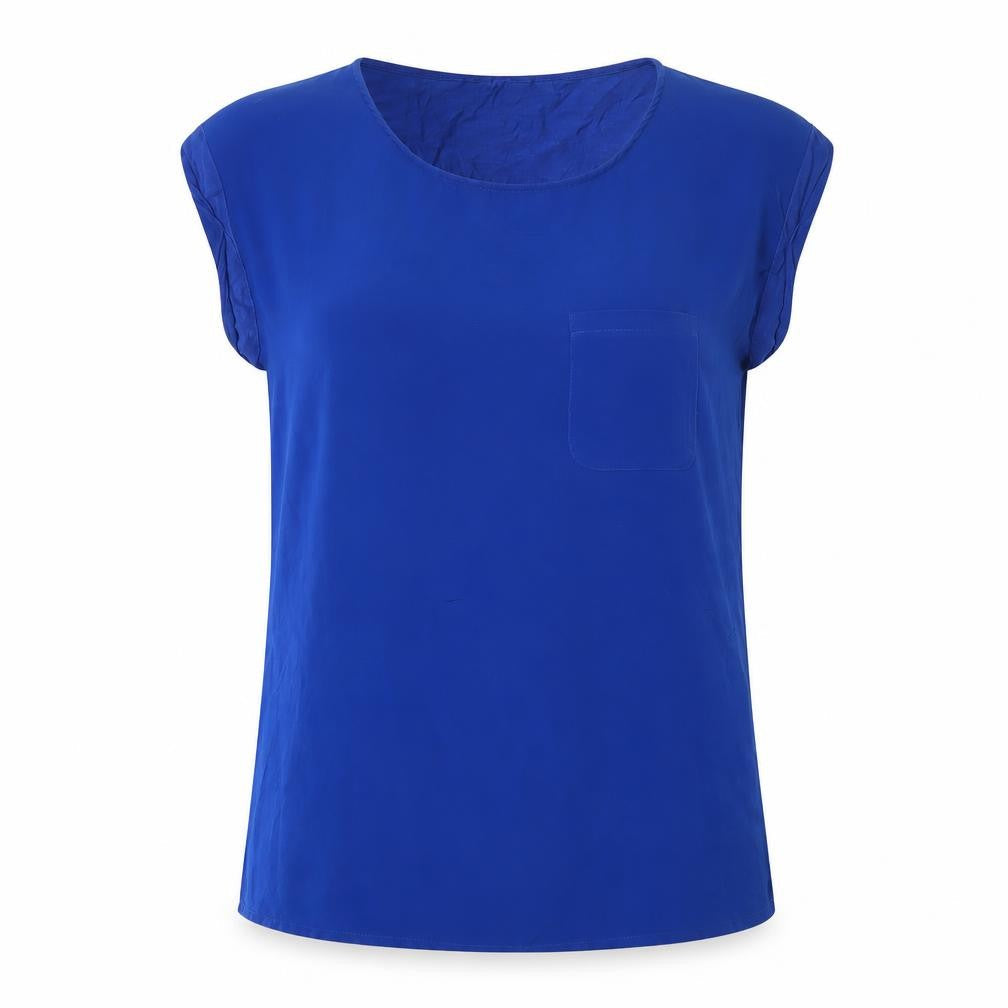 Oasis Womens Blue Sleeveless Lightweight Blouse - S