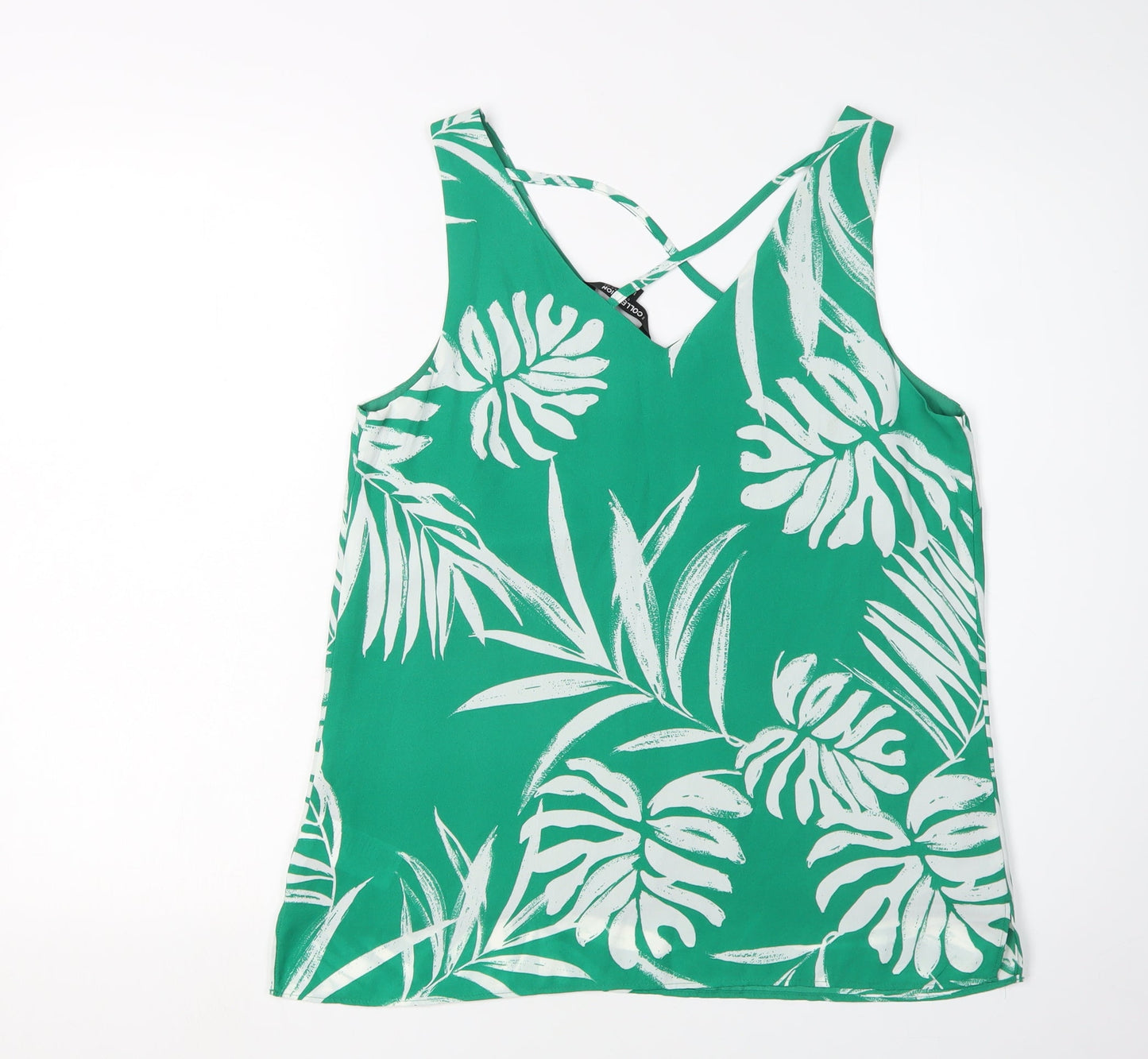 Debenhams Women's Green Floral Camisole Tank, Size 12