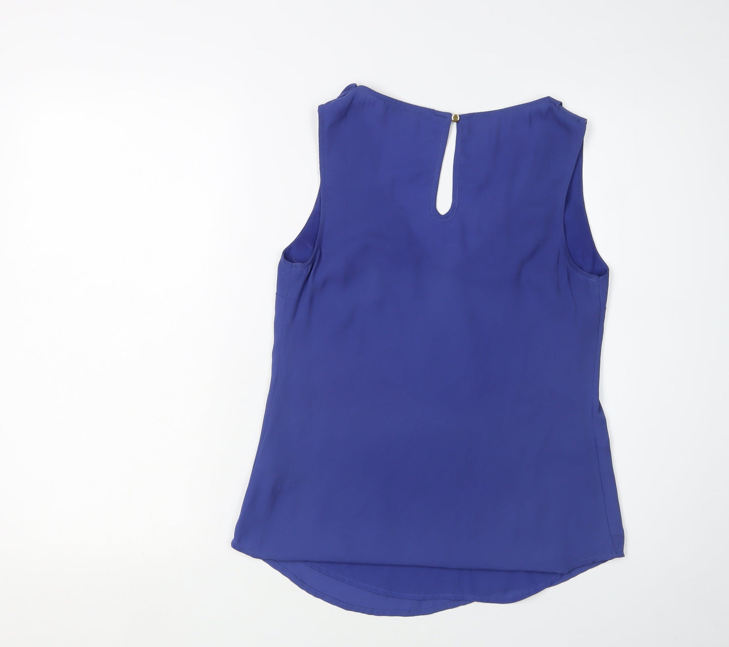 Oasis Women's Blue Sleeveless V-Neck Blouse