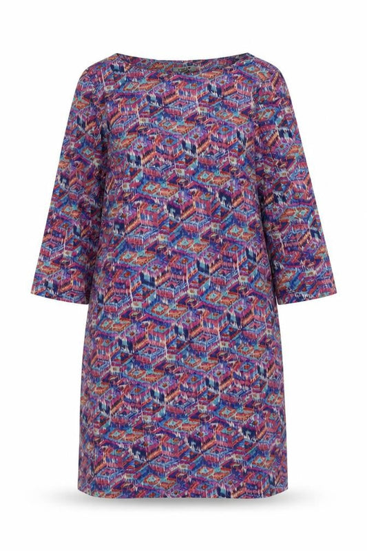 Jigsaw Women's Multicoloured Geometric Shift Dress L