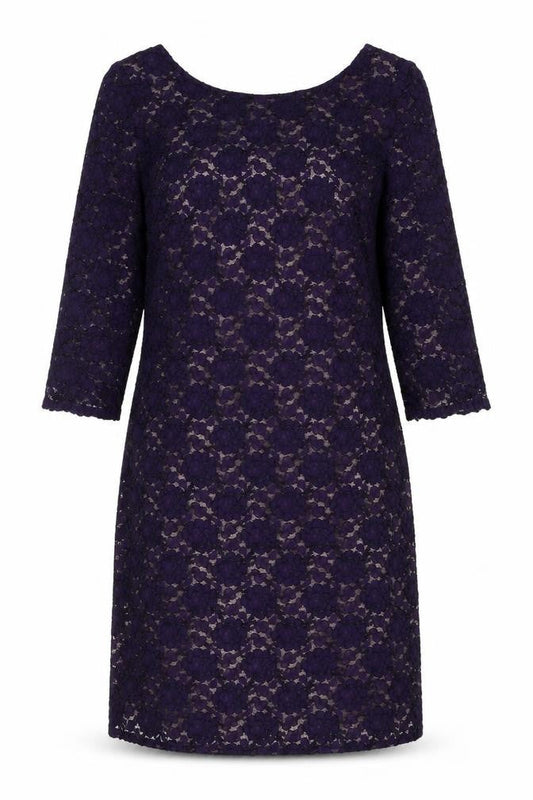 Kaliko Women's Purple Lace Sheath Dress Size 14