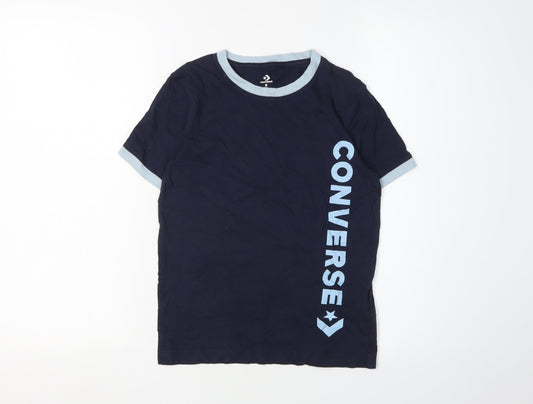 Converse Boys Blue Logo T-Shirt 8-10 Years Casual Basic