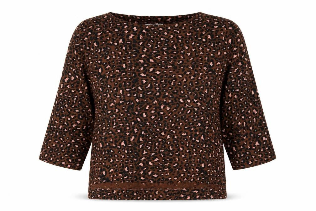 Monsoon Women's Brown Animal Print Blouse, Size S
