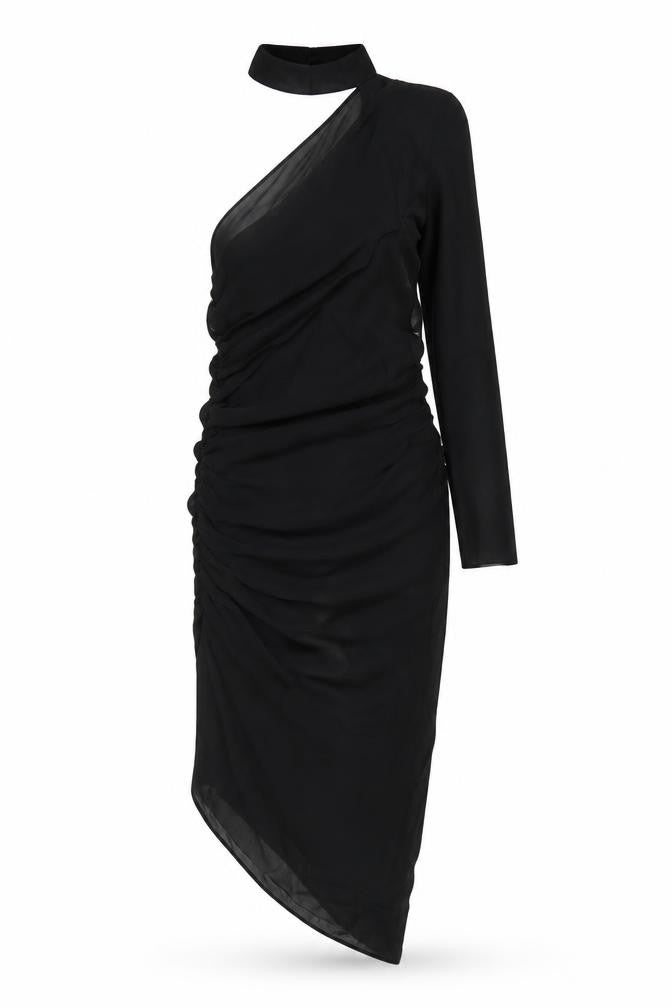 Zara Women's Black Midi Bodycon Dress Size M