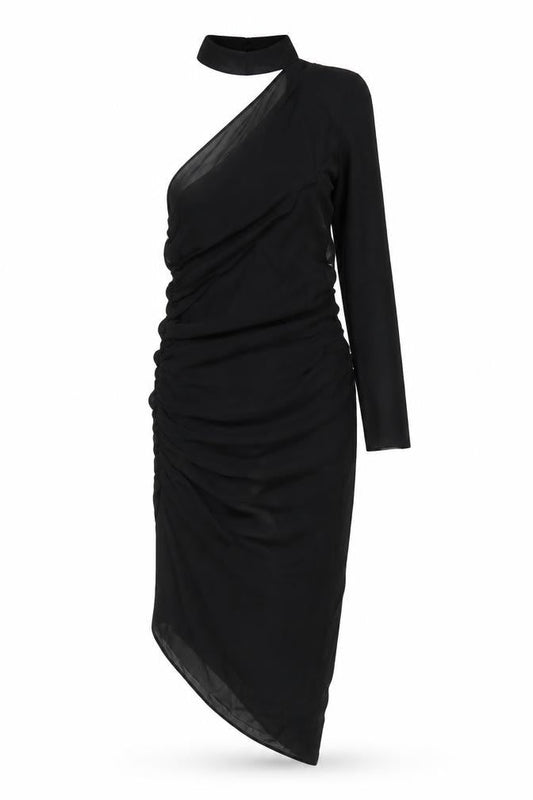 Zara Women's Black Midi Bodycon Dress Size M