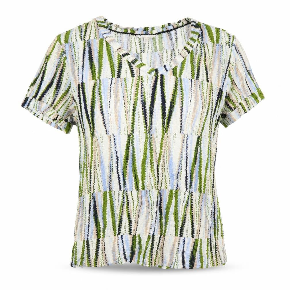 Marks & Spencer Women's Multicoloured V-Neck T-Shirt