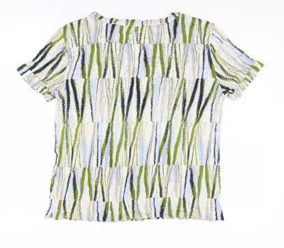 Marks & Spencer Women's Multicoloured V-Neck T-Shirt