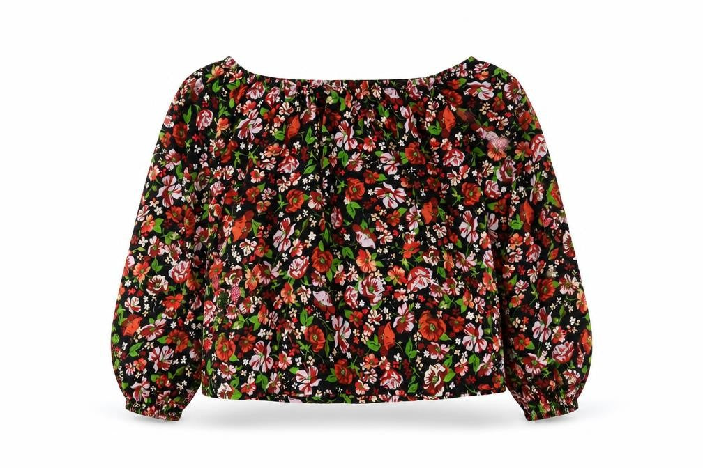 Zara Women's Floral Multicoloured Tunic Blouse, S