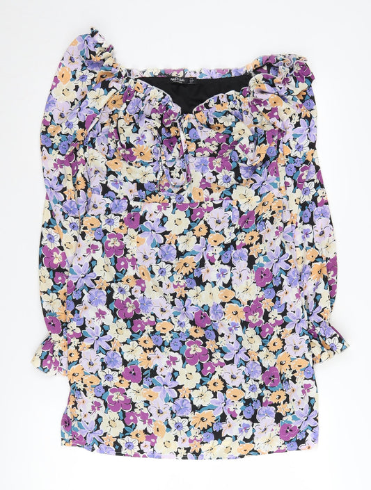 Nasty Gal Women's Floral Shift Dress Size 12