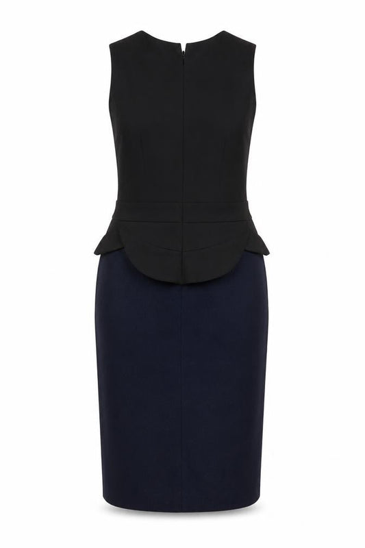 Oasis Women's Black Pencil Dress Size 10 with Peplum