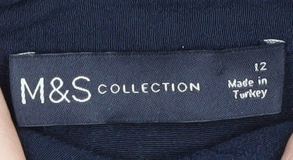 Marks & Spencer Women's Blue Button-Up Shirt 12