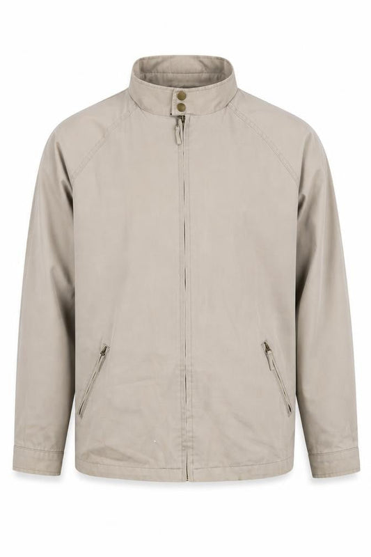 NATURAL CLASSICS Men's Beige Cotton Windbreaker L