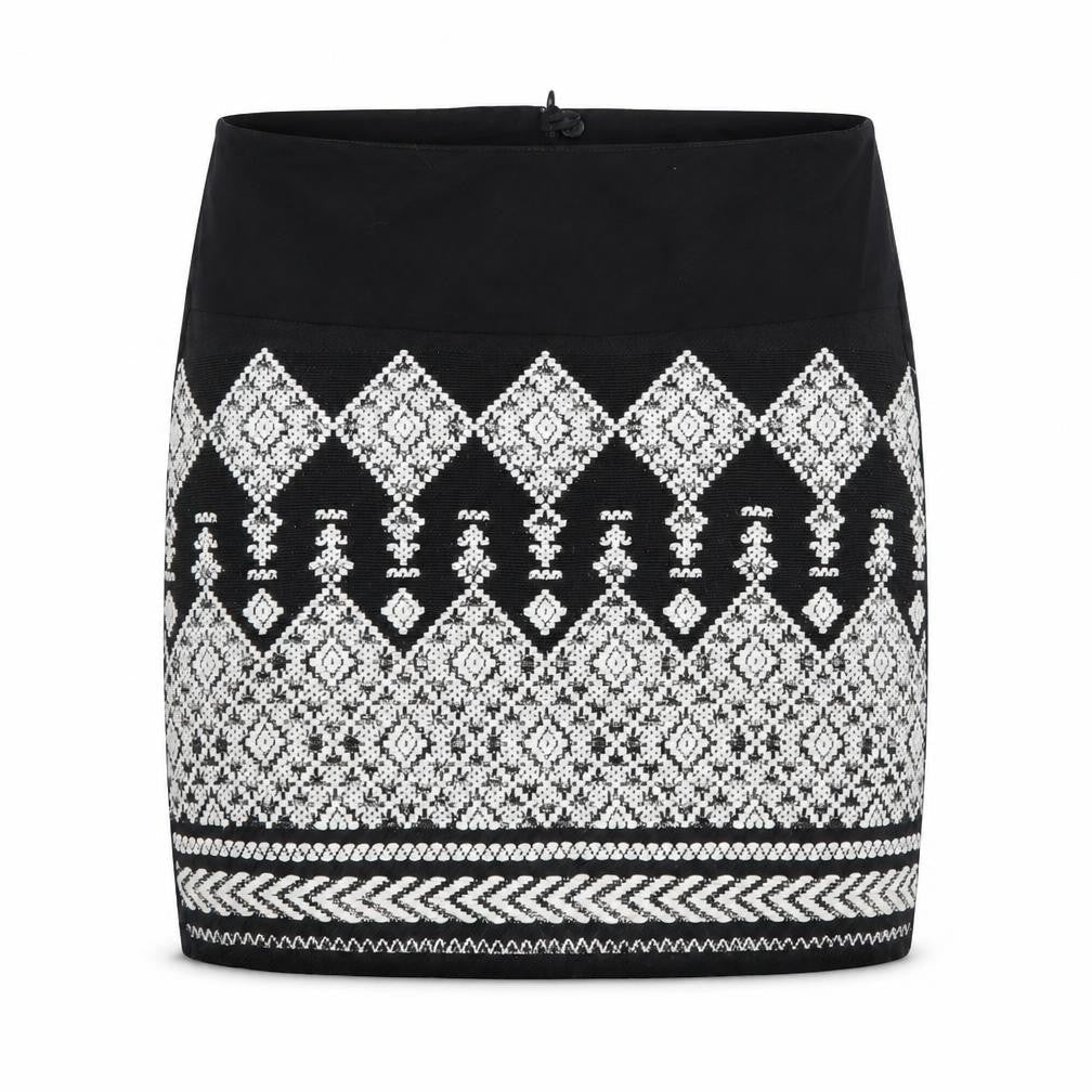 H&M Women's Black Geometric Knit Skirt, Size S