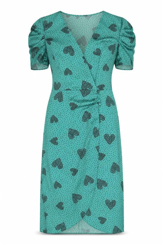 River Island Women's Green Midi Wrap Dress Size 8