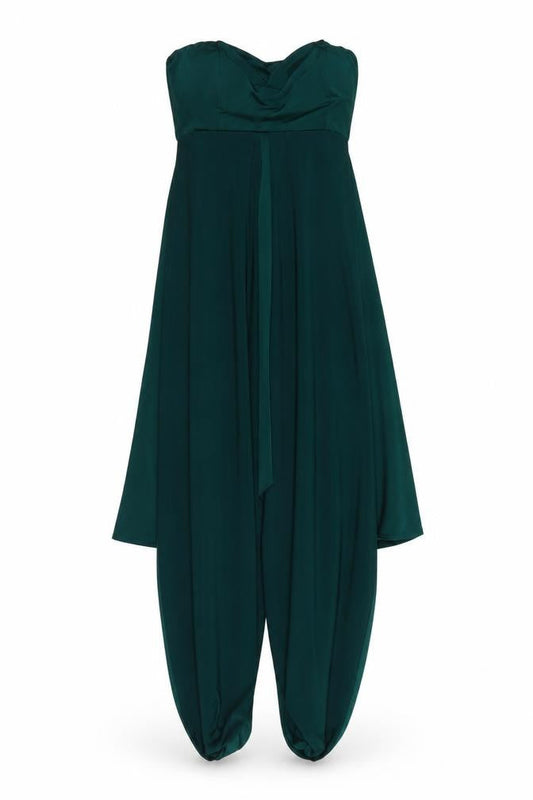 Marks & Spencer Women's Green A-Line Strapless Dress