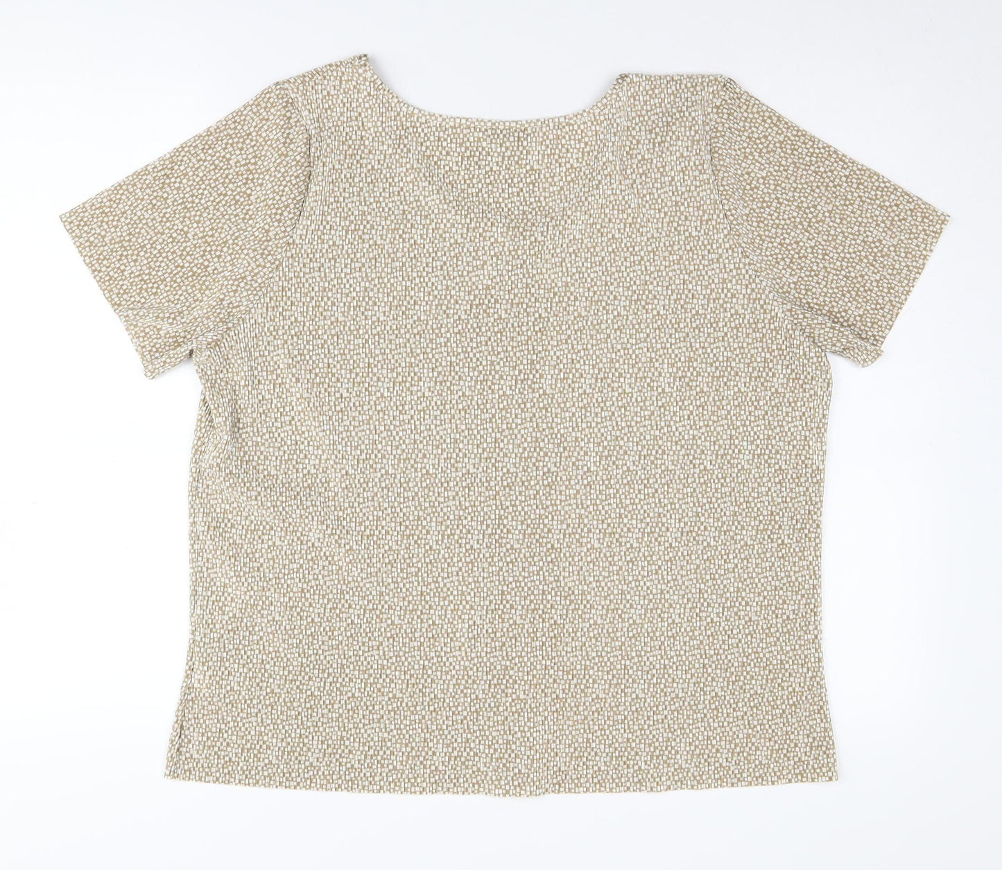 Marks & Spencer Women Beige V-Neck Top
