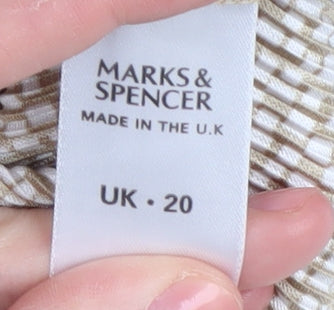 Marks & Spencer Women Beige V-Neck Top