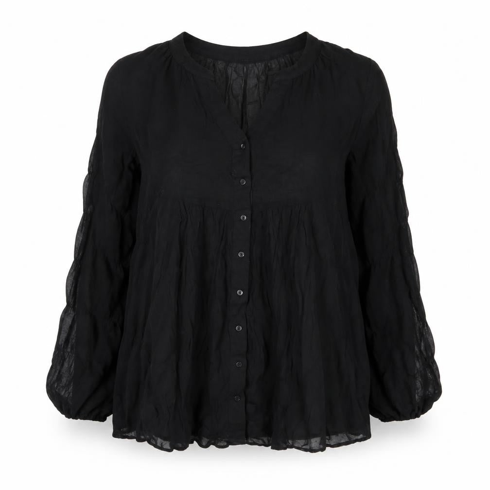 Next Women's Black Viscose Blouse Size 12 Casual