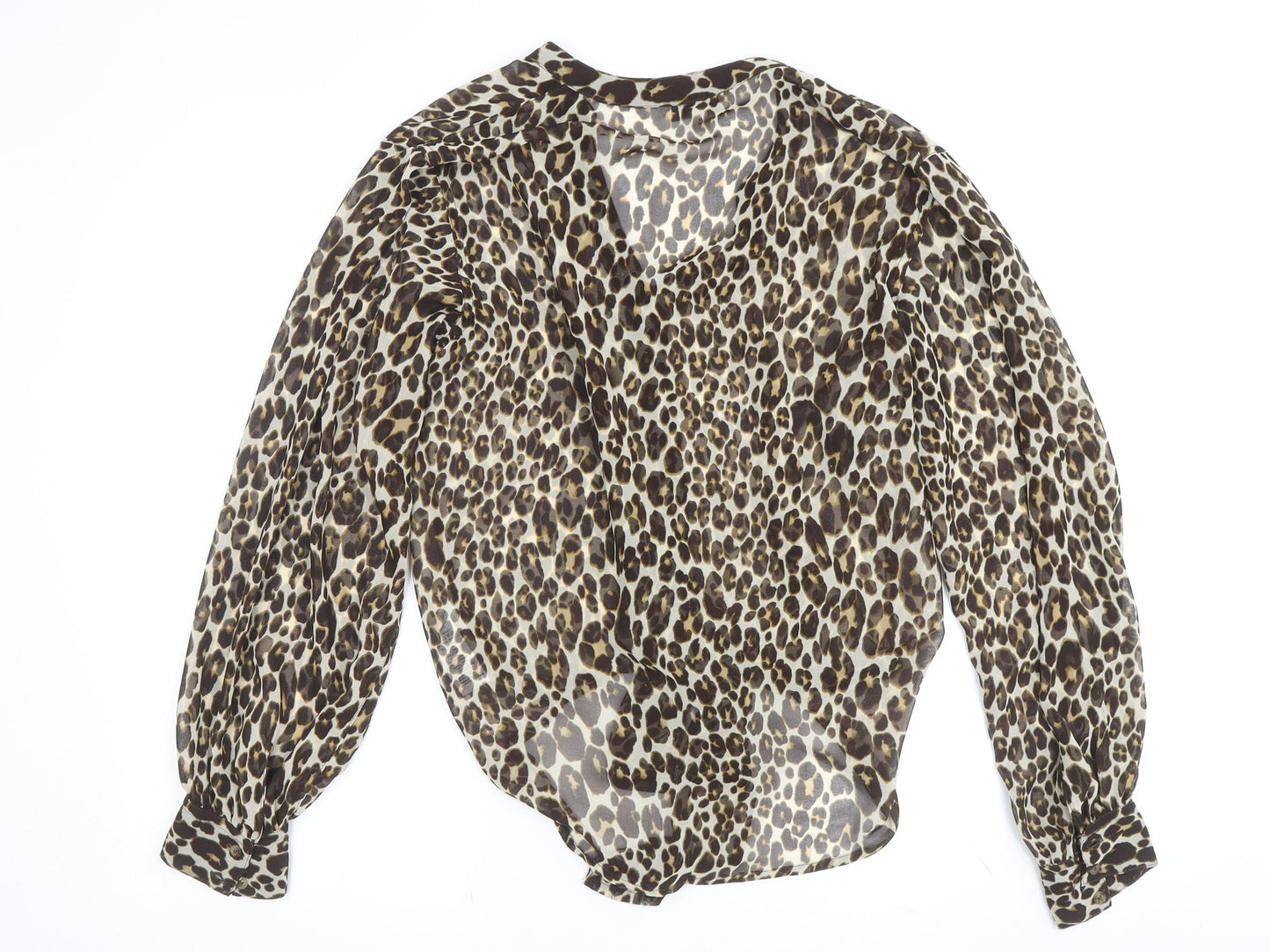 Next Women's Leopard Print Wrap Blouse Size 10