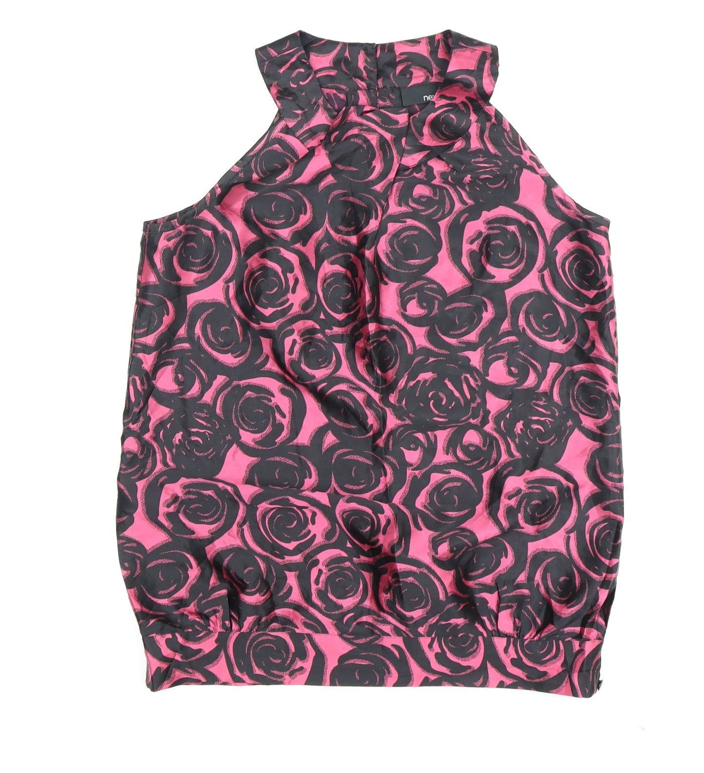 Next Women's Pink Floral High Neck Blouse Size 6