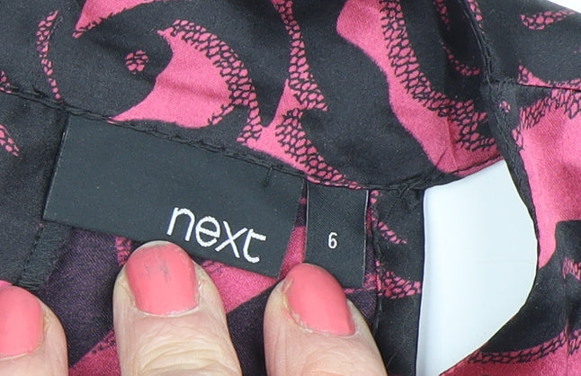 Next Women's Pink Floral High Neck Blouse Size 6