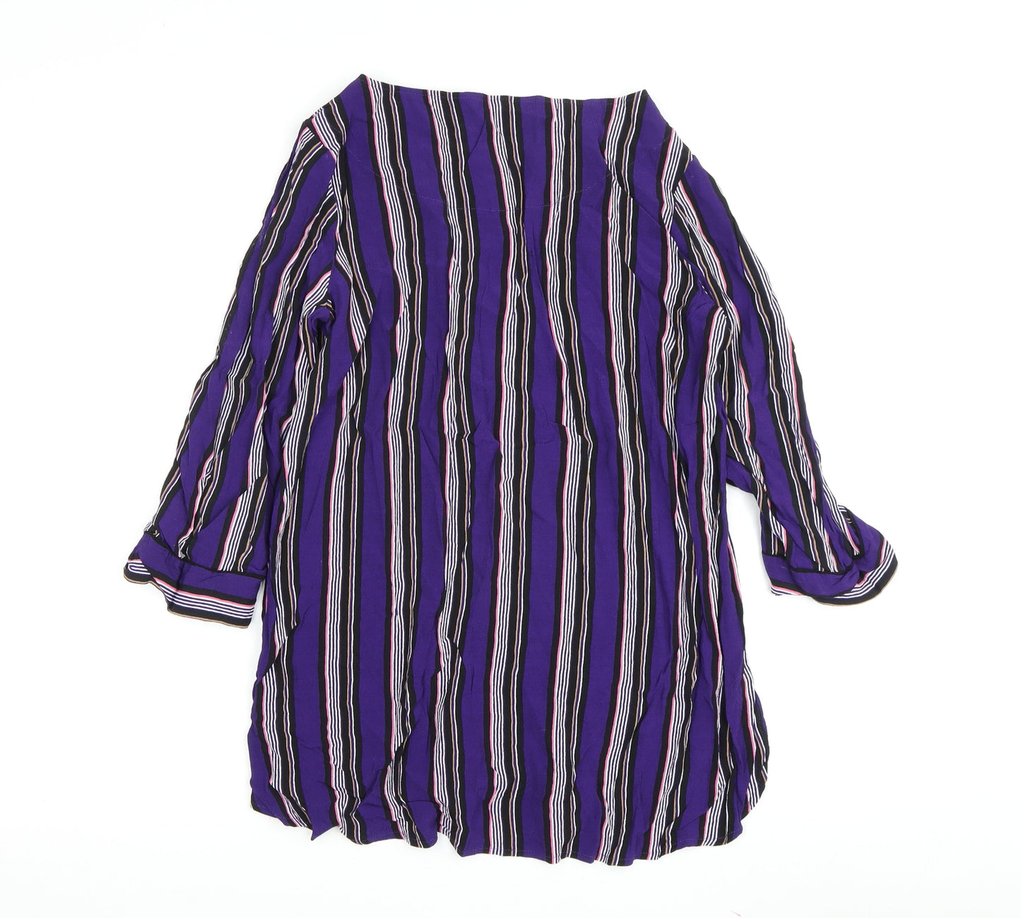 Next Women's Purple Striped Top, Size 14