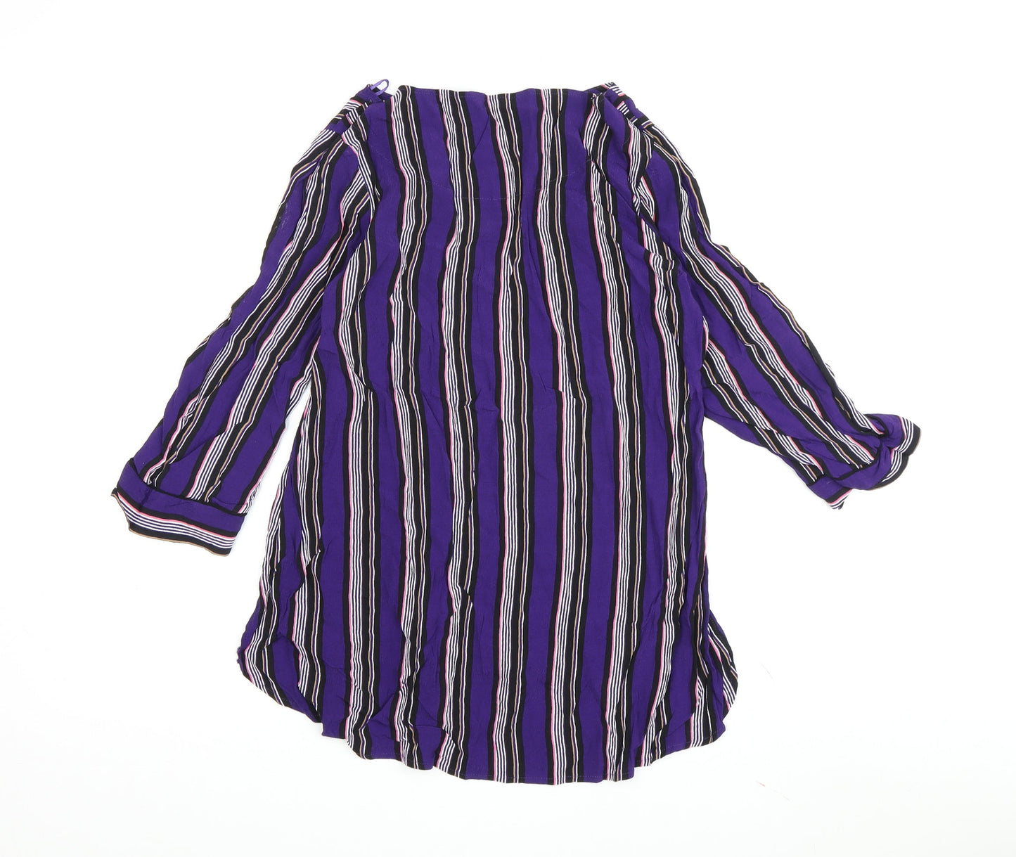 Next Women's Purple Striped Top, Size 14
