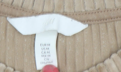 H&M Women's Beige Pullover Corduroy Sweatshirt M