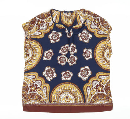 Next Women's Multicoloured Geometric Blouse, Size 14