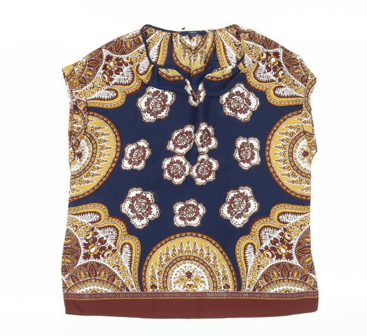 Next Women's Multicoloured Geometric Blouse, Size 14