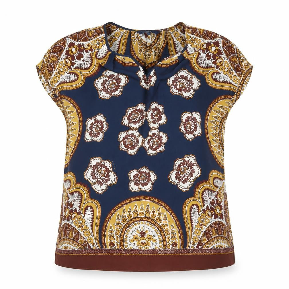 Next Women's Multicoloured Geometric Blouse, Size 14