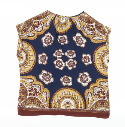 Next Women's Multicoloured Geometric Blouse, Size 14