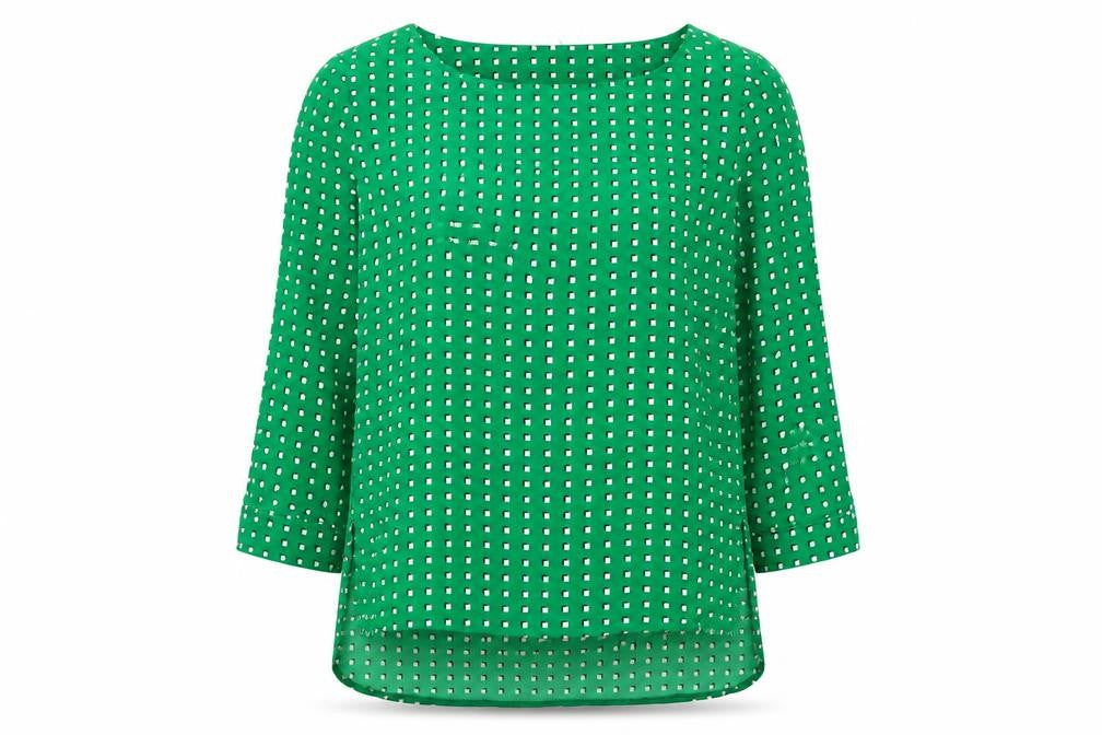 Next Women's Green Geometric Blouse Size 10