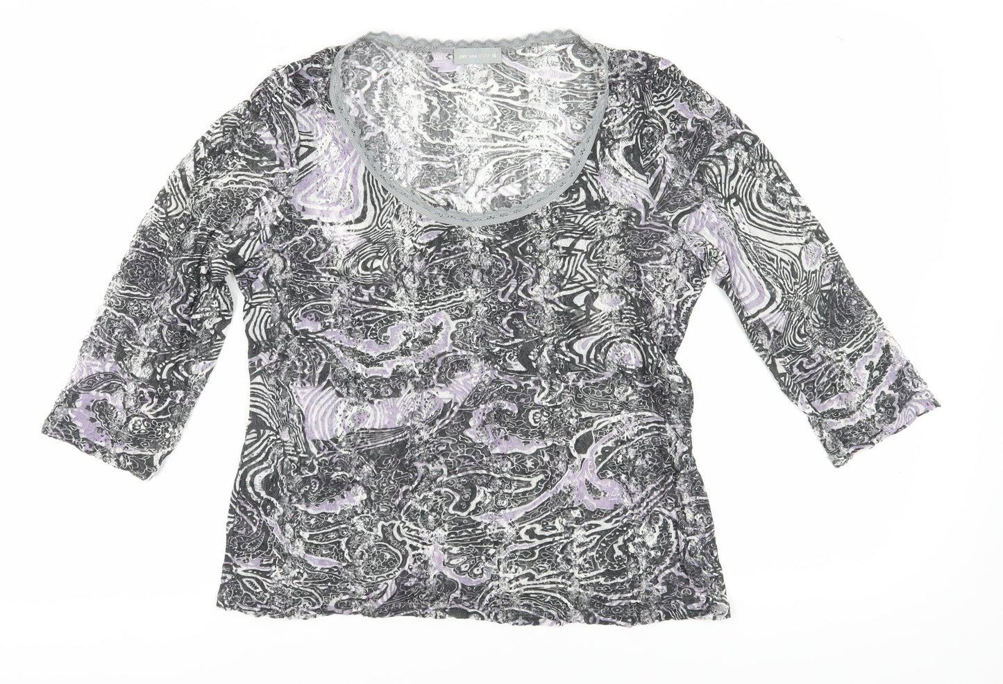 Per Una Women's Multicoloured Jersey Blouse, Size 16