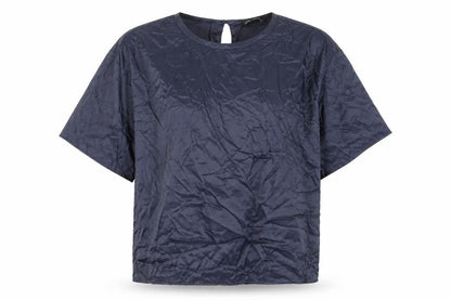 Zara Women's Blue Basic Short Sleeve Blouse Size 12