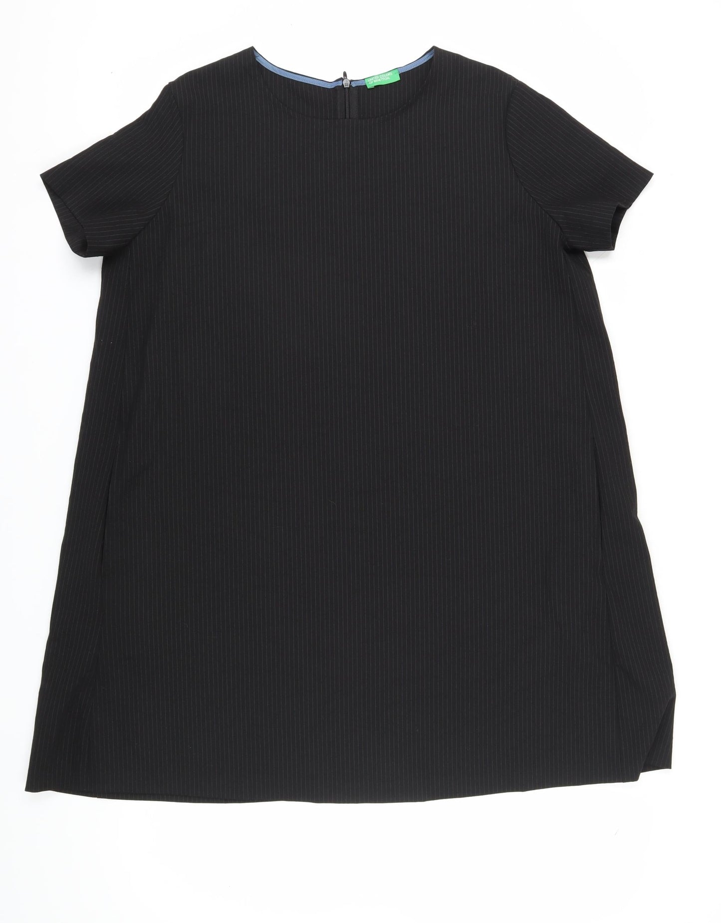 Benetton Women's Black Shift Dress L - Classic Office Style