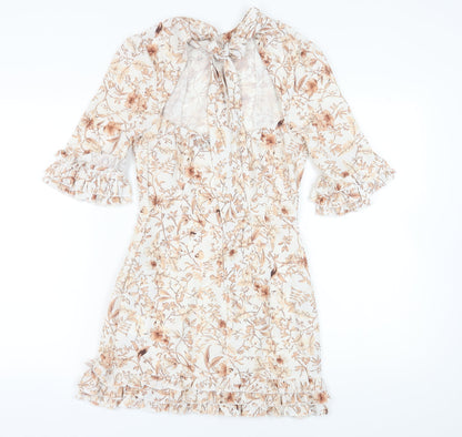 Back view of In The Style Women's Floral Shift Dress, size 8