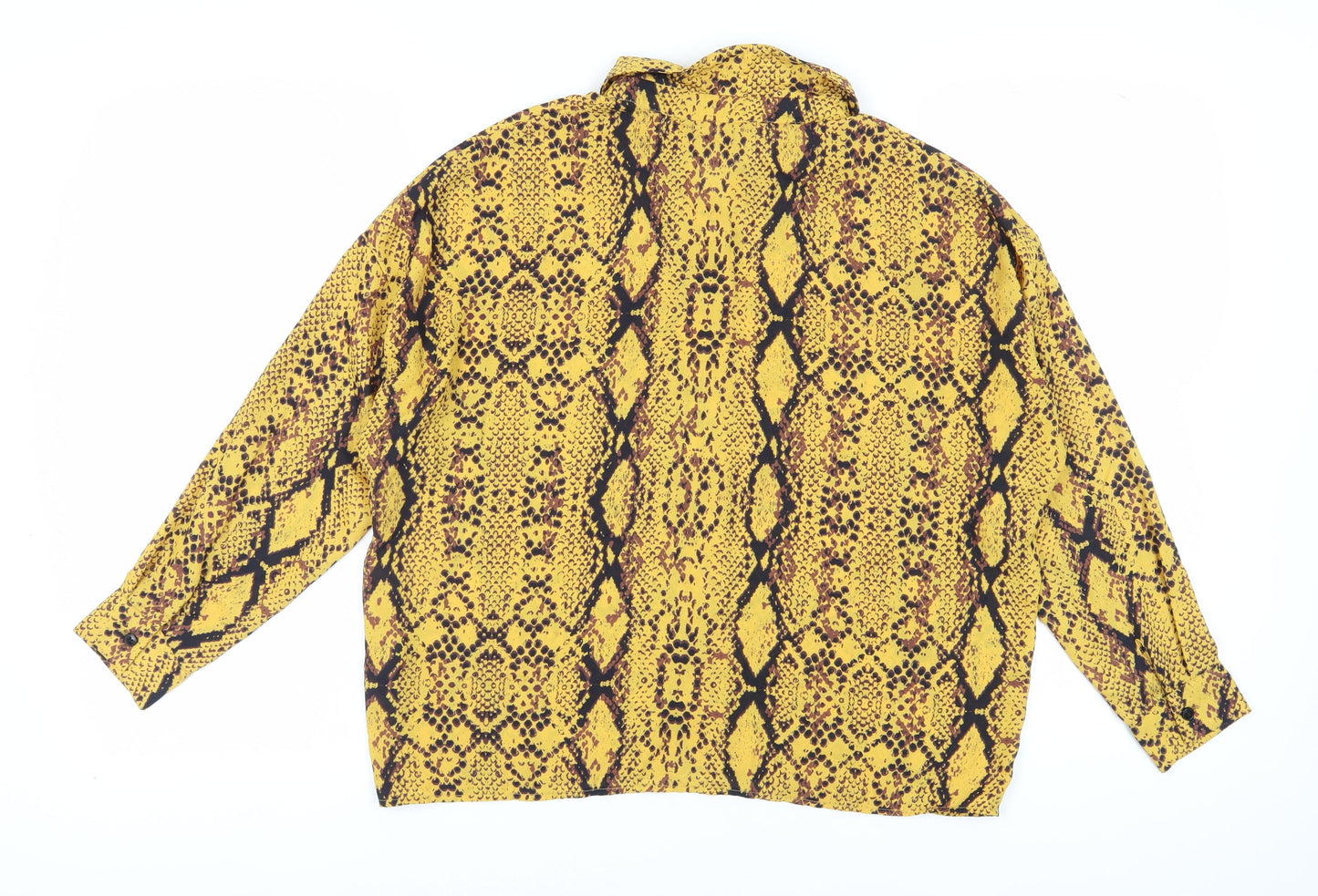 ASOS Women’s Yellow Snake Print Blouse, Size 10, Tunic Style