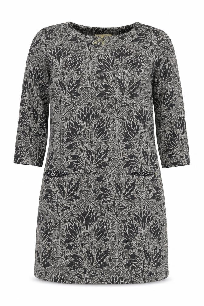 White Stuff Women’s Black Geometric Shift Dress Size 8