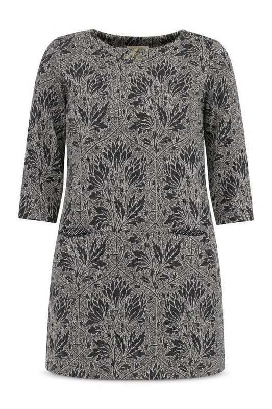 White Stuff Women’s Black Geometric Shift Dress Size 8