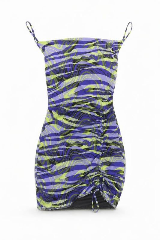 PRETTYLITTLETHING Women's Multicoloured Bodycon Dress Size 6