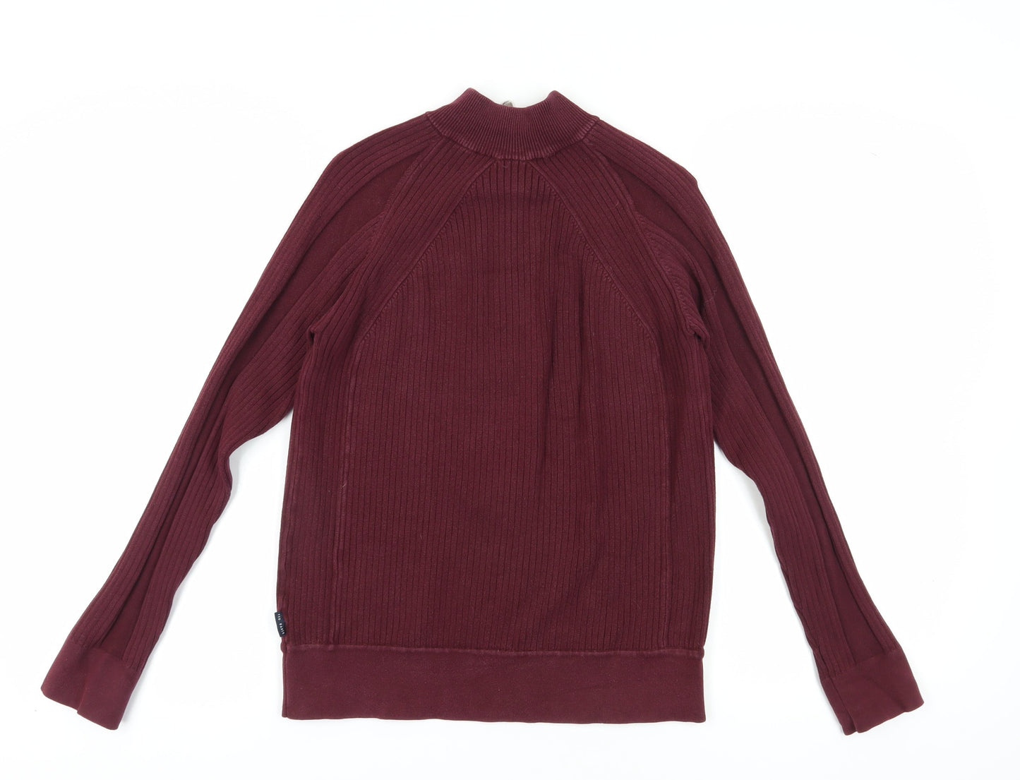 Ted Baker Men’s Red S Full Zip High Neck Jumper