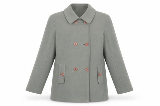 Eastex Women's Green Wool Cashmere Pea Coat Size 14
